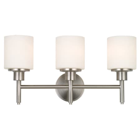 Design House Aubrey 3-Light Brushed Nickel Vanity Light 556209